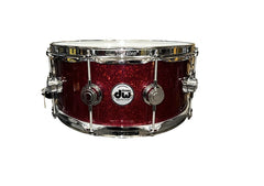 DW Collector's Series 333 Maple Ruby Glass 14x6.5 Snare Drum DR310614SSC055