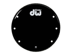 Tête de résonance pour grosse caisse DW 24" Noir brillant ventilé