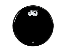 Tête de résonance pour grosse caisse DW 24" Noir brillant Sans évent