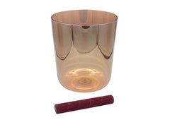 Sela Percussion 6.5” Infinity Crystal Singing Bowl in D4 432 Hz Peach