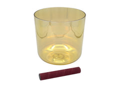 Bol chantant en cristal Infinity de Sela Percussion de 6,25 po en mi4 432 Hz Jaune sable