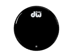 Tête de résonance pour grosse caisse DW 22" Noir brillant Sans évent