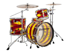 Ludwig Vistalite 50e anniversaire Fab Red Yellow Ltd