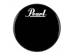 Peau de batterie Pearl 22" noire avec anneau d'égalisation périmétrique et logo